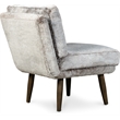 Elle Decor Sophie Armless Slipper Chair in Mink Brown Faux Fur