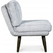Elle Decor Sophie Armless Slipper Chair in Mink Gray Faux Fur