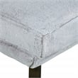 Elle Decor Sophie Armless Slipper Chair in Mink Gray Faux Fur