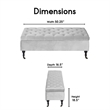 Elle Decor Collette Tufted Storage Bench in French Pearl Gray Velvet