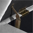 Elle Decor Collette Tufted Storage Bench in French Pearl Gray Velvet