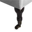 Elle Decor Collette Tufted Storage Bench in French Pearl Gray Velvet
