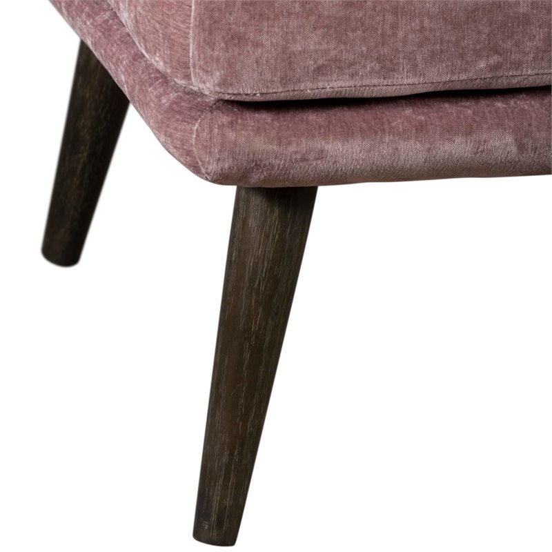 Elle Decor Sophie Armless Slipper Chair French Mauve Crushed Velvet