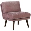Elle Decor Sophie Armless Slipper Chair French Mauve Crushed Velvet