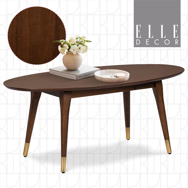 Elle Decor Clemintine Coffee Table in Walnut