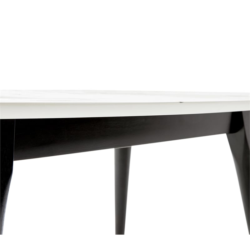 Elle Decor Clemintine Oval Coffee Table Marble Print