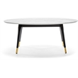 Elle Decor Clemintine Oval Coffee Table Marble Print