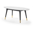 Elle Decor Clemintine Oval Coffee Table Marble Print