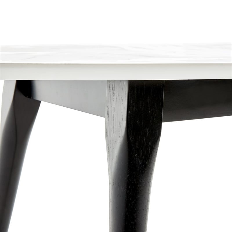 Elle Decor Clemintine Oval Coffee Table Marble Print