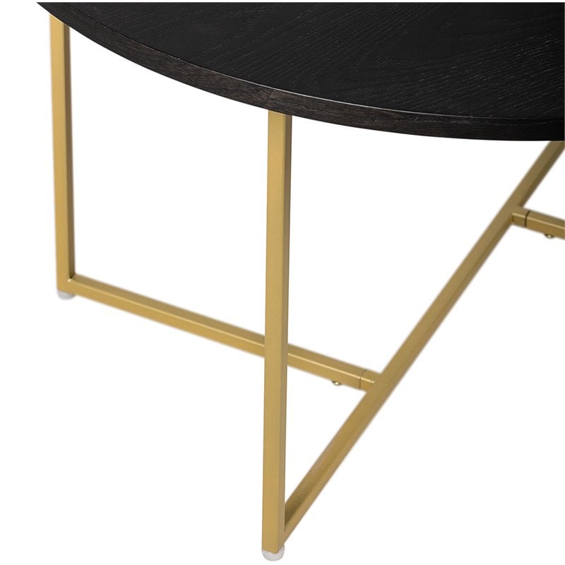 Elle Decor Ines Round Coffee Table Black