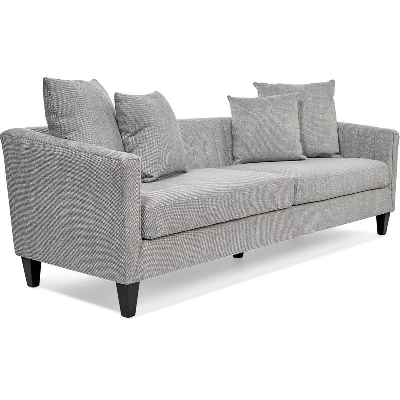 Elle Decor Celeste Channel Tufted Sofa Light Gray Cymax Business