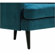 Elle Decor Celeste Tufted Velvet Accent Chair French Teal