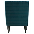 Elle Decor Celeste Tufted Velvet Accent Chair French Teal