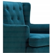 Elle Decor Celeste Tufted Velvet Accent Chair French Teal