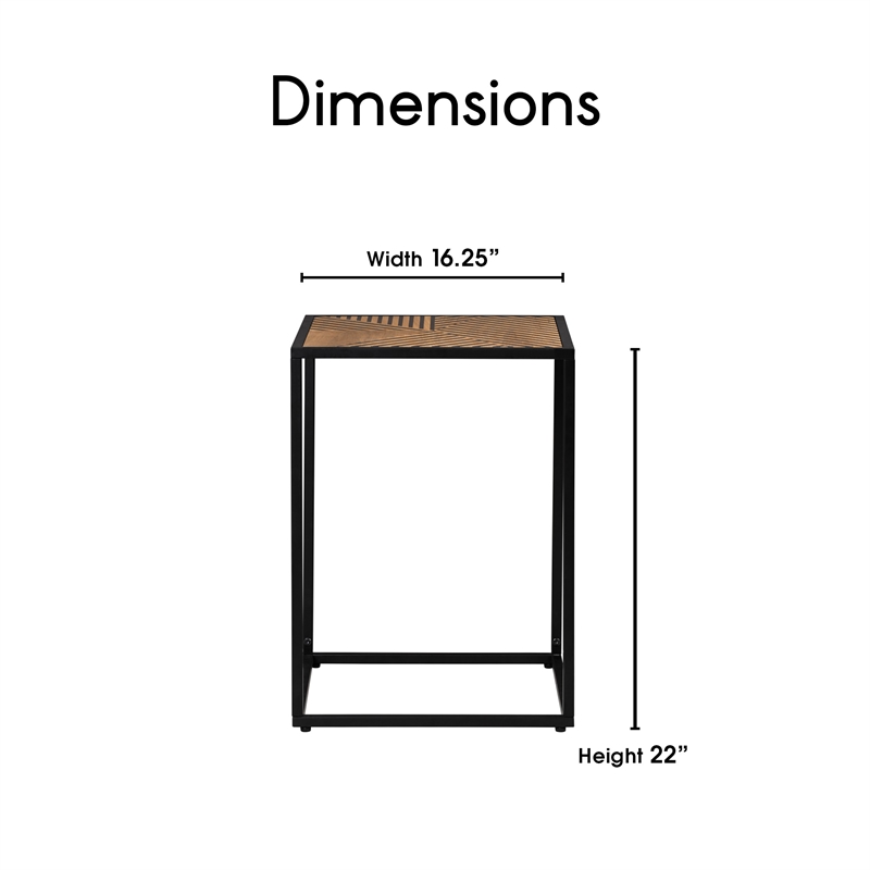 Elle Decor Julian Modern Side Table Black