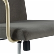 Elle Decor Giselle Gold Desk Chair French Light Gray Velvet