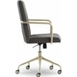 Elle Decor Giselle Gold Desk Chair French Light Gray Velvet