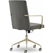 Elle Decor Giselle Gold Desk Chair French Light Gray Velvet
