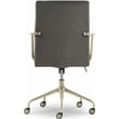 Elle Decor Giselle Gold Desk Chair French Light Gray Velvet