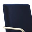 Elle Decor Giselle Gold Desk Chair Navy Blue Velvet