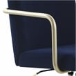 Elle Decor Giselle Gold Desk Chair Navy Blue Velvet