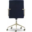 Elle Decor Giselle Gold Desk Chair Navy Blue Velvet