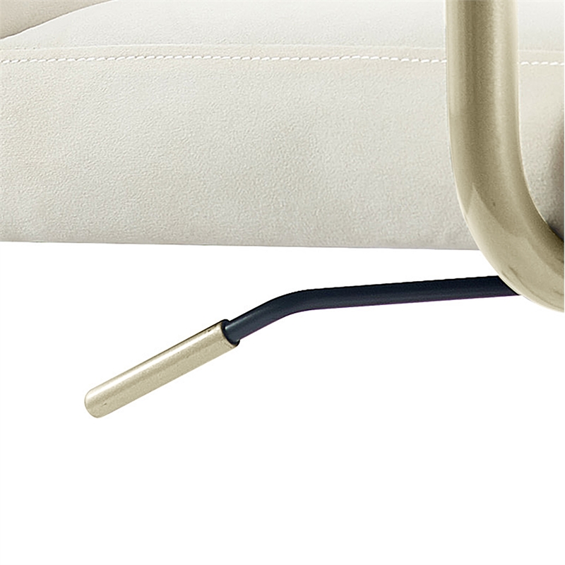 Elle Decor Giselle Gold Desk Chair French Cream Velvet Homesquare