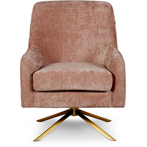Elle Decor Jolie Swivel Lounge Chair Mauve Velvet