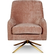 Elle Decor Jolie Swivel Lounge Chair Mauve Velvet