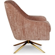 Elle Decor Jolie Swivel Lounge Chair Mauve Velvet