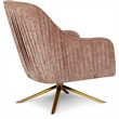 Elle Decor Jolie Swivel Lounge Chair Mauve Velvet