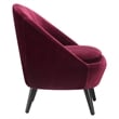 Elle Decor Nico Velvet Accent Chair and Ottoman Set Merlot Red