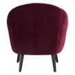Elle Decor Nico Velvet Accent Chair and Ottoman Set Merlot Red