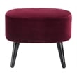 Elle Decor Nico Velvet Accent Chair and Ottoman Set Merlot Red