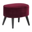Elle Decor Nico Velvet Accent Chair and Ottoman Set Merlot Red
