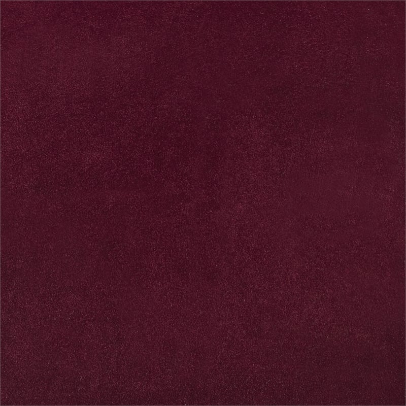 Elle Decor Nico Velvet Accent Chair and Ottoman Set Merlot Red