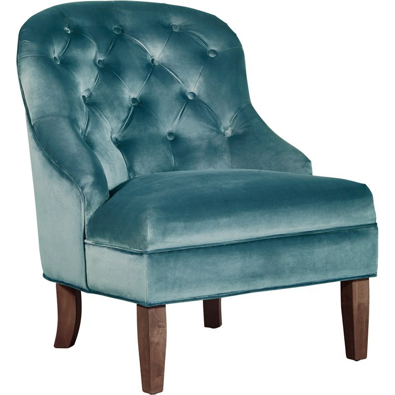 Elle Decor Vera Tufted Accent Chair French Teal For Sale Online