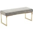Elle Decor Giselle Chic Gold Bench Faux Fur