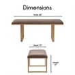 Elle Decor Remi Velvet Upholstered Bench Chocolate Brown