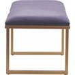 Elle Decor Remi Velvet Upholstered Bench Violet Purple