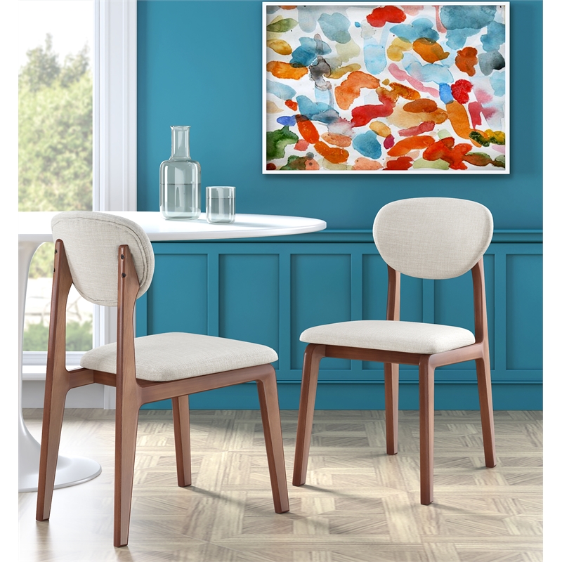 Elle Decor Coralie Dining Chair Set of 2 Buttercream
