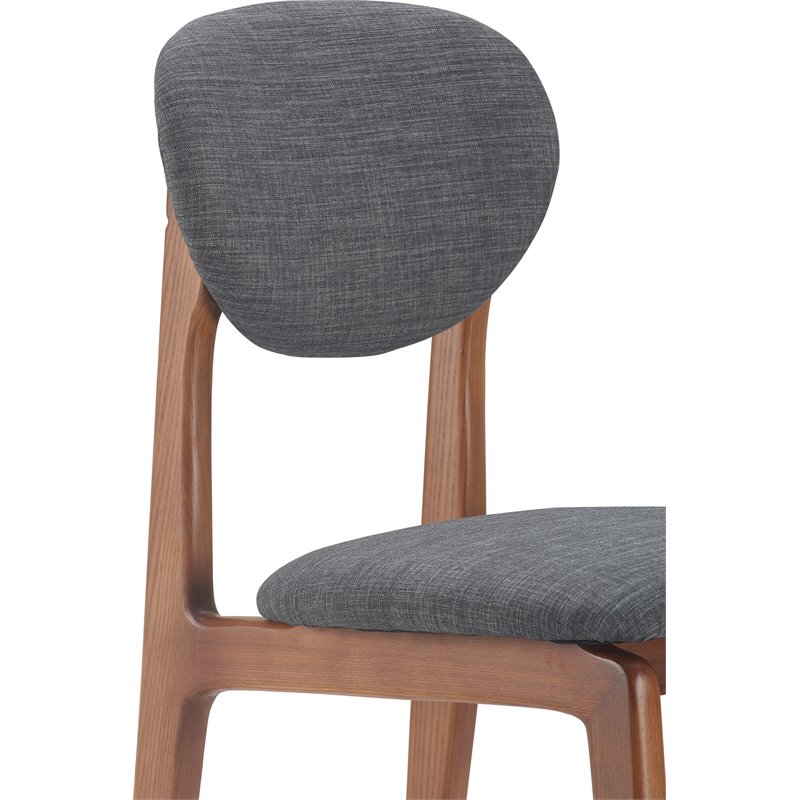 Elle Decor Coralie Dining Chair Set of 2 Charcoal