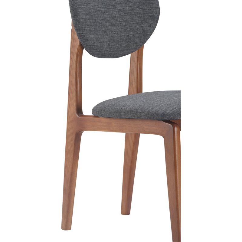 Elle Decor Coralie Dining Chair Set of 2 Charcoal