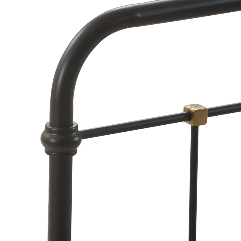 Elle Decor Renaud Parisian Metal Queen Bed Frame in Black