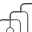Elle Decor Astrid Vintage Style Metal King Bed Frame in Black