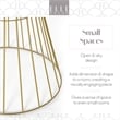 Elle Decor Lulu Modern Hourglass End Table with Metal Top for Bedroom Gold