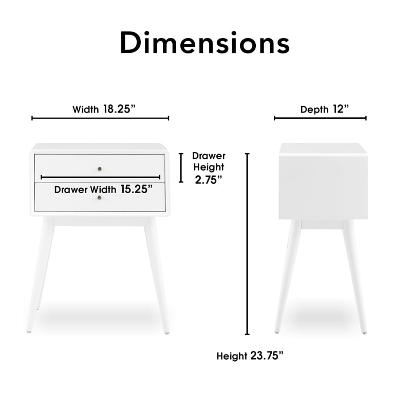 Elle Decor Stephanie Side Table White