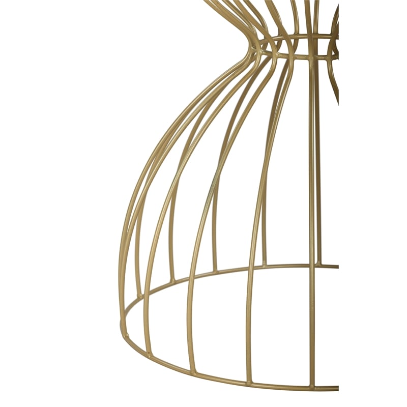 Elle Decor Cami Accent Table French Black and Gold