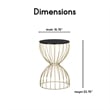 Elle Decor Cami Accent Table French Black and Gold