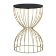Elle Decor Cami Accent Table French Black and Gold